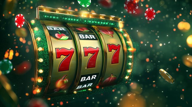 Slots gameplay and stake selection interface